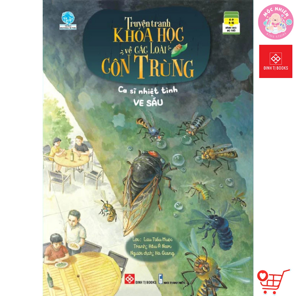 Sách - Truyện Tranh Khoa Học Về Các Loài Côn Trùng - Đom Đóm, Bọ Ngựa, Ve Sầu Và Sâu Bắp Cải - Đinh Tị Books