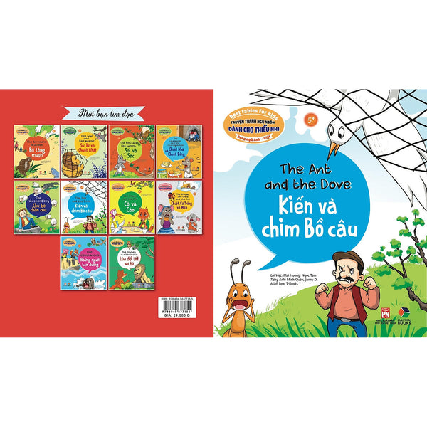 Truyện Tranh Ngụ Ngôn Dành Cho Thiếu Nhi ( Song Ngữ Anh- Việt )Kiến Và Chim Bồ Câu ,
