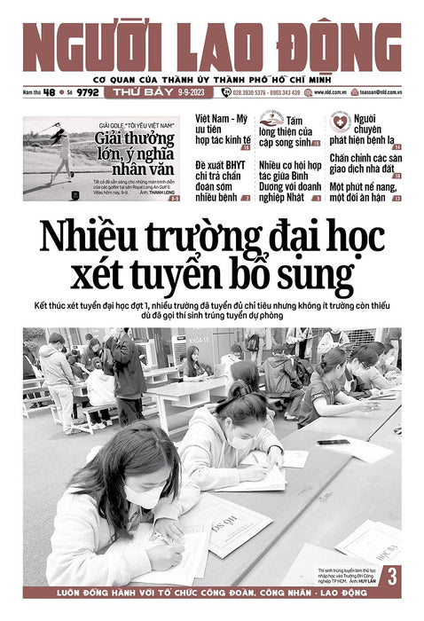 Mời Các Bạn Đón Đọc Nhật Báo Người Lao Động Từ Ngày 9-9-2023 Đến 15-9-2023 Mời Các Bạn Đón Đọc Nhật Báo Người Lao Động Từ Ngày 9-9-2023 Đến 15-9-2023