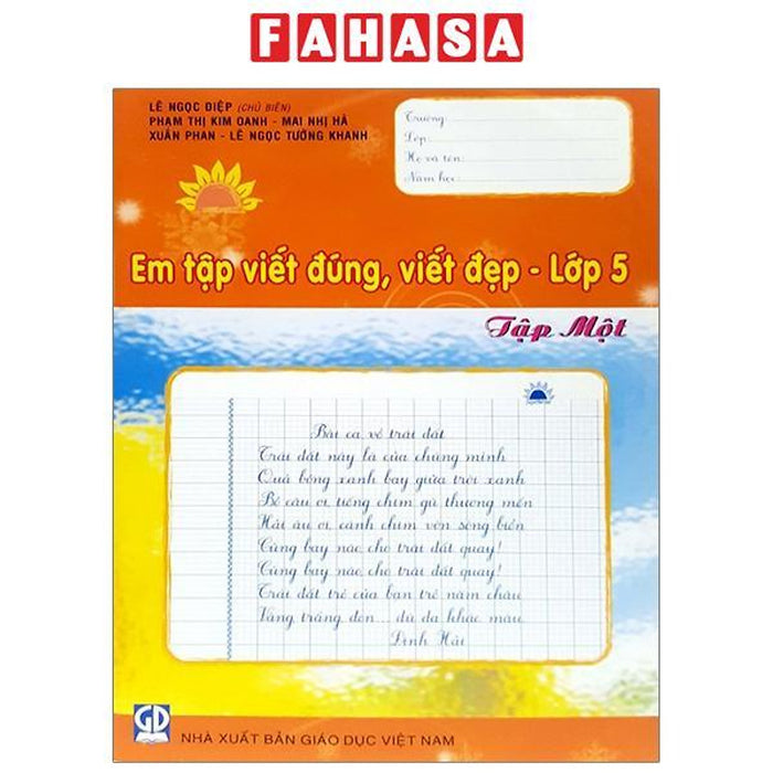 Em Tập Viết Đúng Viết Đẹp - Lớp 5 - Tập 1 (2023) Em Tập Viết Đúng Viết Đẹp - Lớp 5 - Tập 1 (2023)