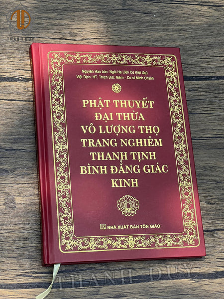 Sách - Kinh Vô Lượng Thọ Khổ A5 Bìa Cứng, Bìa Đỏ