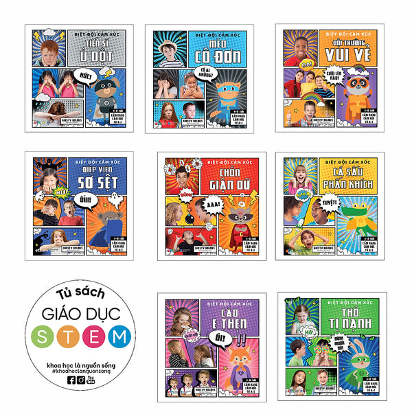 Bộ 8 Cuốn Sách Thiếu Nhi ( Cân Bằng Cảm Xúc - Dành Cho Trẻ Từ 4 -8 Tuổi ) : Biệt Đội Cảm Xúc