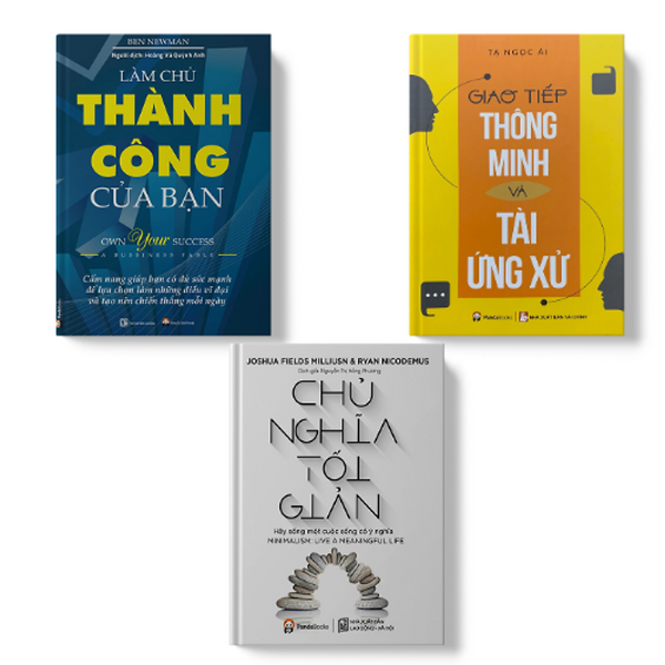 Sách Pandabooks Combo 3 Cuốn Giao Tiếp Thông Minh Và Tài Ứng Xử +Chủ Nghĩa Tối Giản+Làm Chủ Thành Công Của Bạn