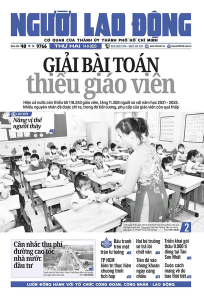 Nhật Báo Người Lao Động Từ Ngày 14-8-2023 Đến 20-8-2023