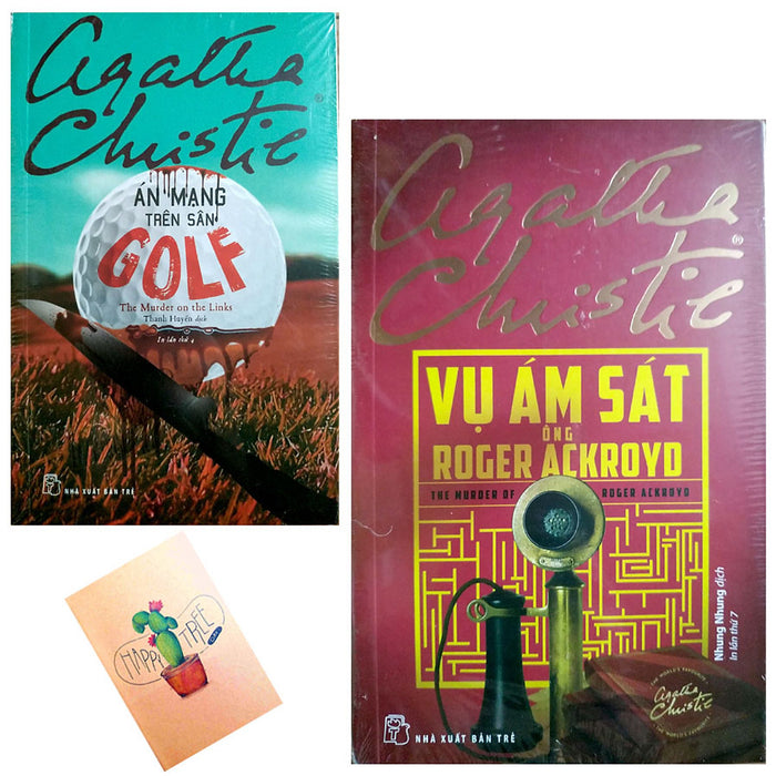 Combo Agatha Christie : Án Mạng Trên Sân Golf Và Vụ Ám Sát Ông Roger Ackroyd ( Tặng Kèm Sổ Tay Xương Rồng) Combo Agatha Christie : Án Mạng Trên Sân Golf Và Vụ Ám Sát Ông Roger Ackroyd ( Tặng Kèm Sổ Tay Xương Rồng)
