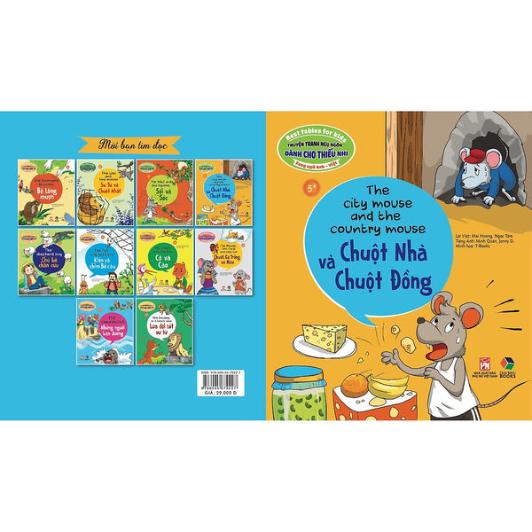 Truyện Tranh Ngụ Ngôn Dành Cho Thiếu Nhi ( Song Ngữ Anh- Việt ) Chuột Nhà Và Chuột Đồng
