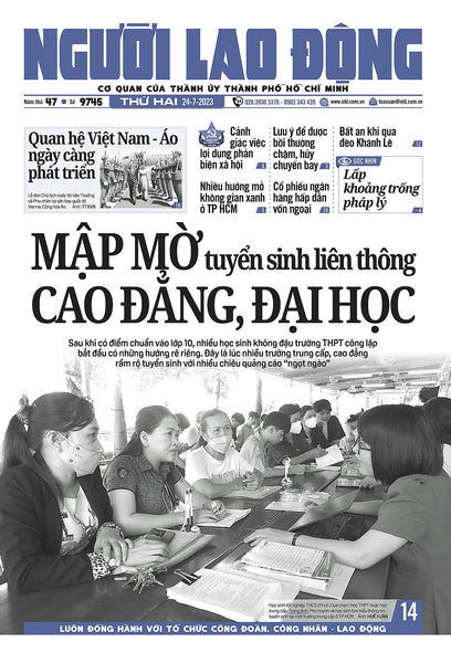 Nhật Báo Người Lao Động Từ Ngày 24-7-2023 Đến 28-7-2023