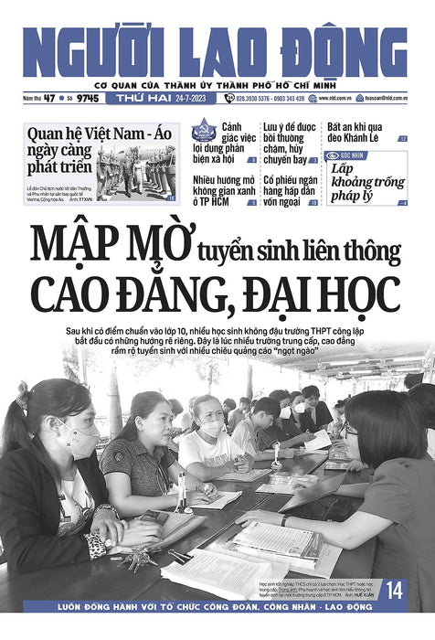 Nhật Báo Người Lao Động Từ Ngày 24-7-2023 Đến 28-7-2023 Nhật Báo Người Lao Động Từ Ngày 24-7-2023 Đến 28-7-2023