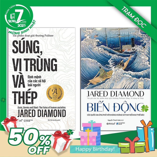 Trạm Đọc Official | Bộ Lịch Sử Nhân Loại : Biến Động  + Súng Vi Trùng & Thép ( Jared Diamond )