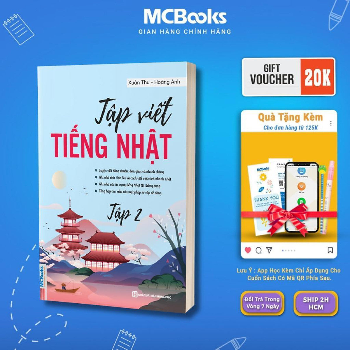 Sách - Tập Viết Tiếng Nhật - Tập 2 - Mcbooks