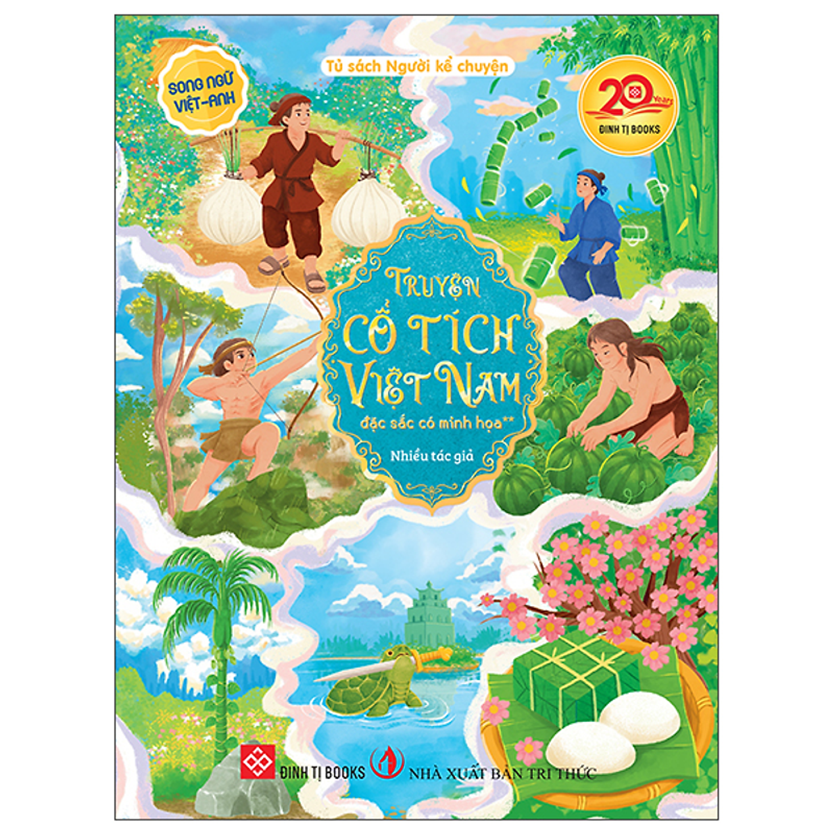 Sách Truyện Cổ Tích Việt Nam Đặc Sắc Có Minh Họa Tập 2 (Song Ngữ Việt Anh) - Xanh