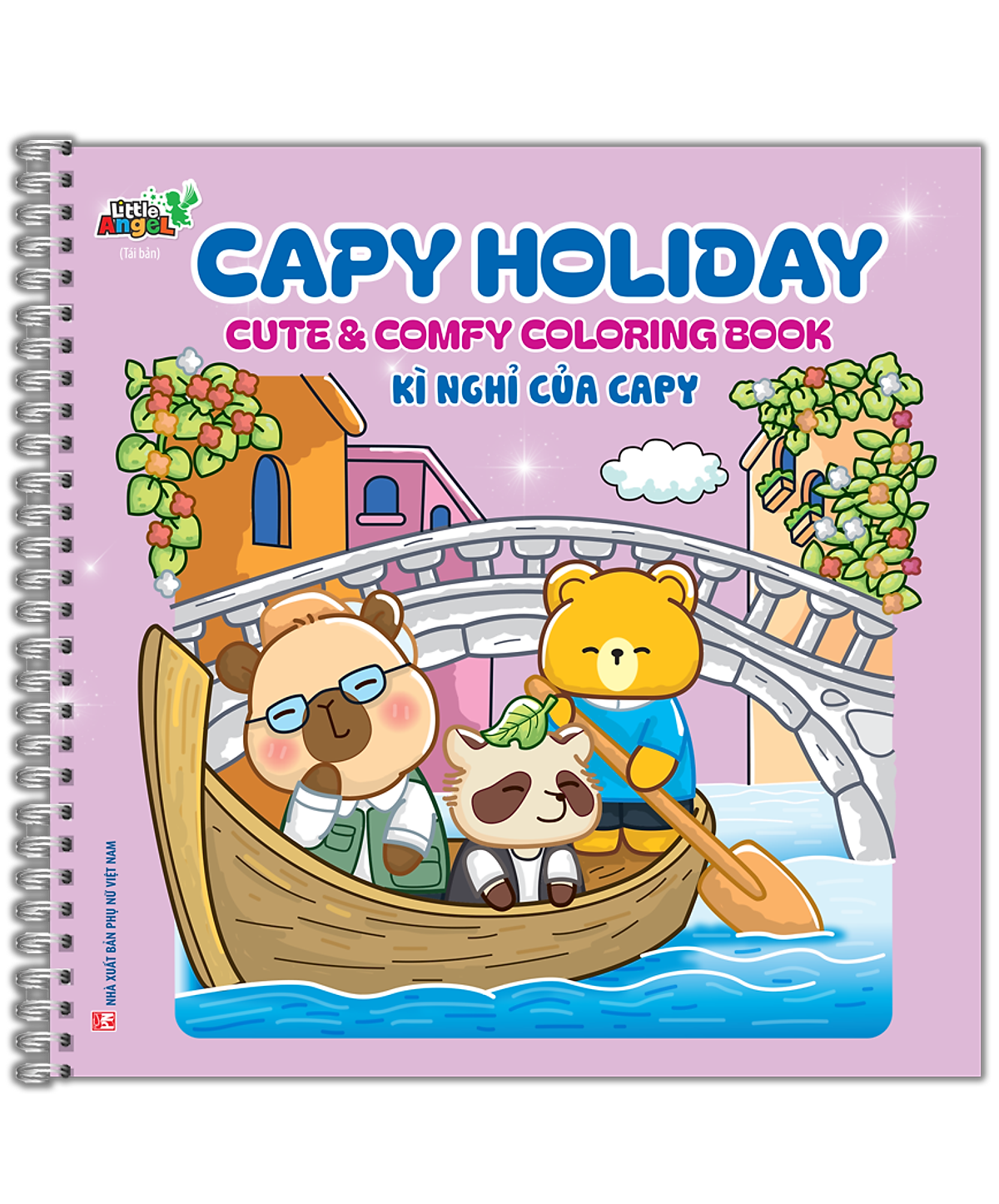 Sách Capy Holiday - Cute & Comfy Coloring Book (Kì Nghỉ Của Capy)