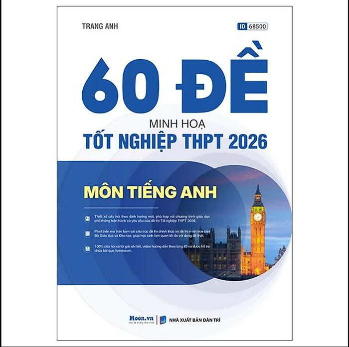 Sách 60 Đề Minh Họa Tốt Nghiệp Thpt 2026 - Môn Tiếng Anh