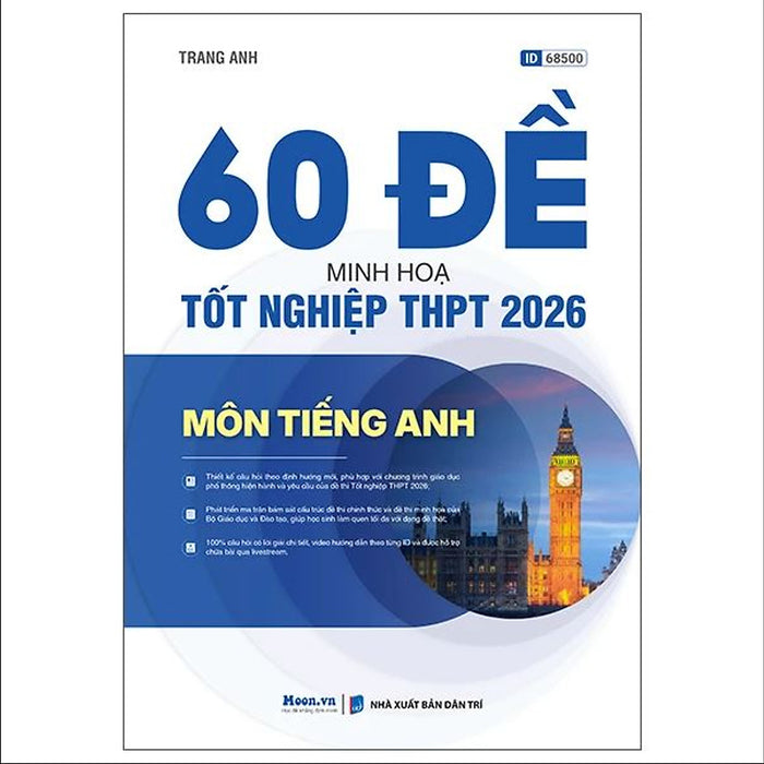 Sách 60 Đề Minh Họa Tốt Nghiệp Thpt 2026 - Môn Tiếng Anh