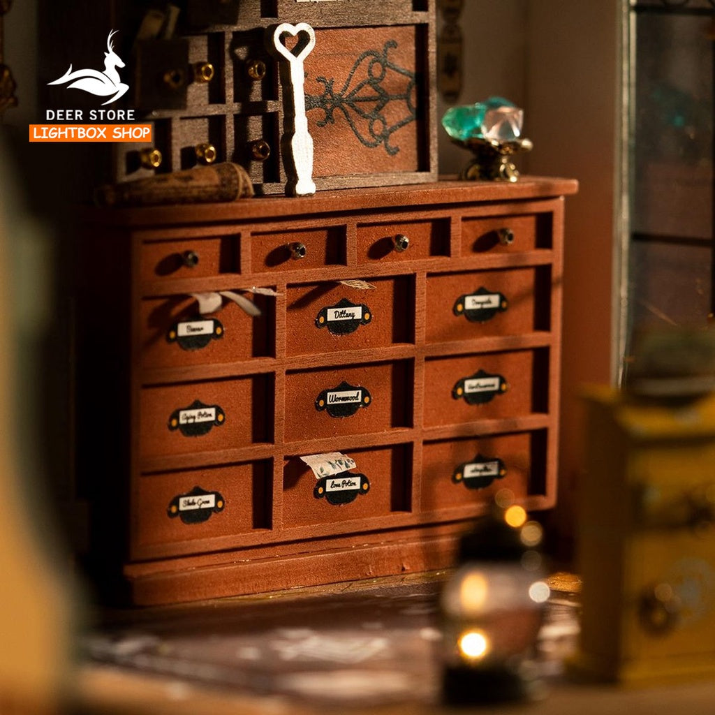 Nhà búp bê ROBOTIME DIY | Mô hình nhà gỗ tự 3D. Mystic Archives Series DIY Miniature House. Bản Tiếng Anh. DG155