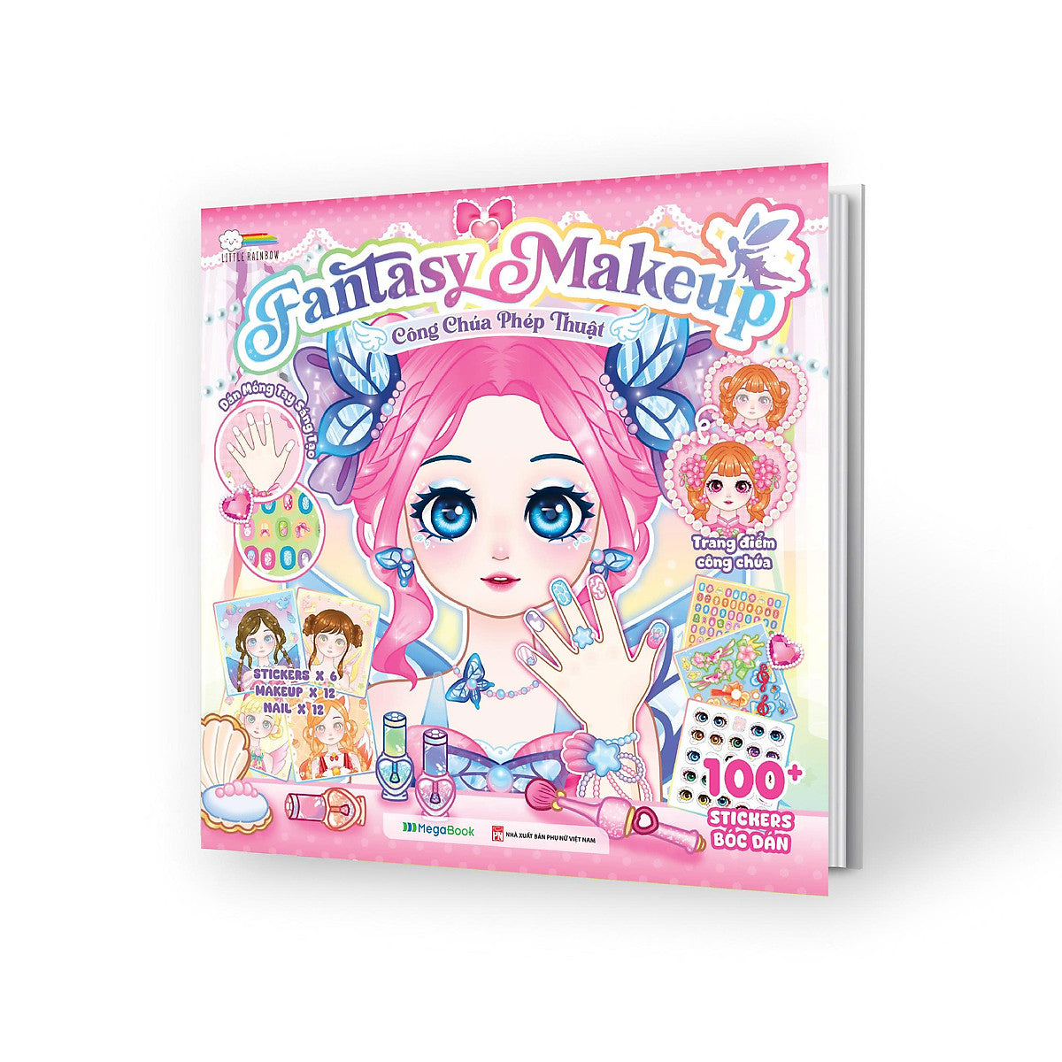 Sách Fantasy Makeup - Công Chúa Phép Thuật (Bóc Dán Hơn 100+ Sticker Dễ Thương Cho Bé Gái)