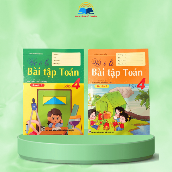 Sách - Vở Ô Li Bài Tập Toán Lớp 4 Chuẩn Chương Trình Sgk, Giúp Học Sinh Luyện Tập Hiệu Quả, Dễ Hiểu, Trình Bày Đẹp