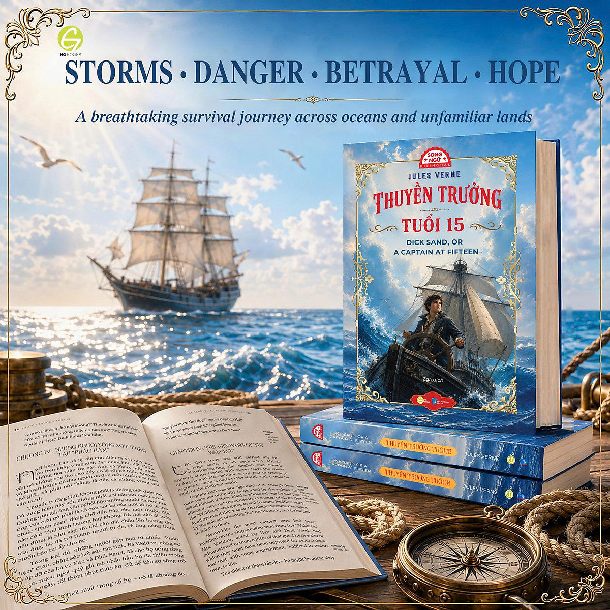 Sách Thuyền Trưởng Tuổi 15 Dick Sand, Or A Captain At Fifteen