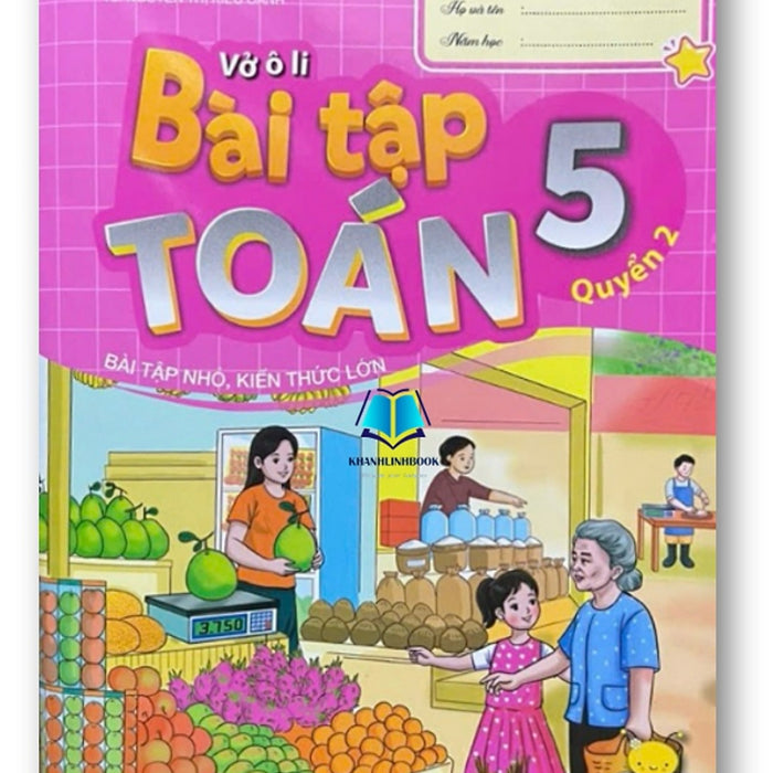 Sách - Vở Ô Li Bài Tập Toán 5 - Quyển 1 + 2 (Kn)