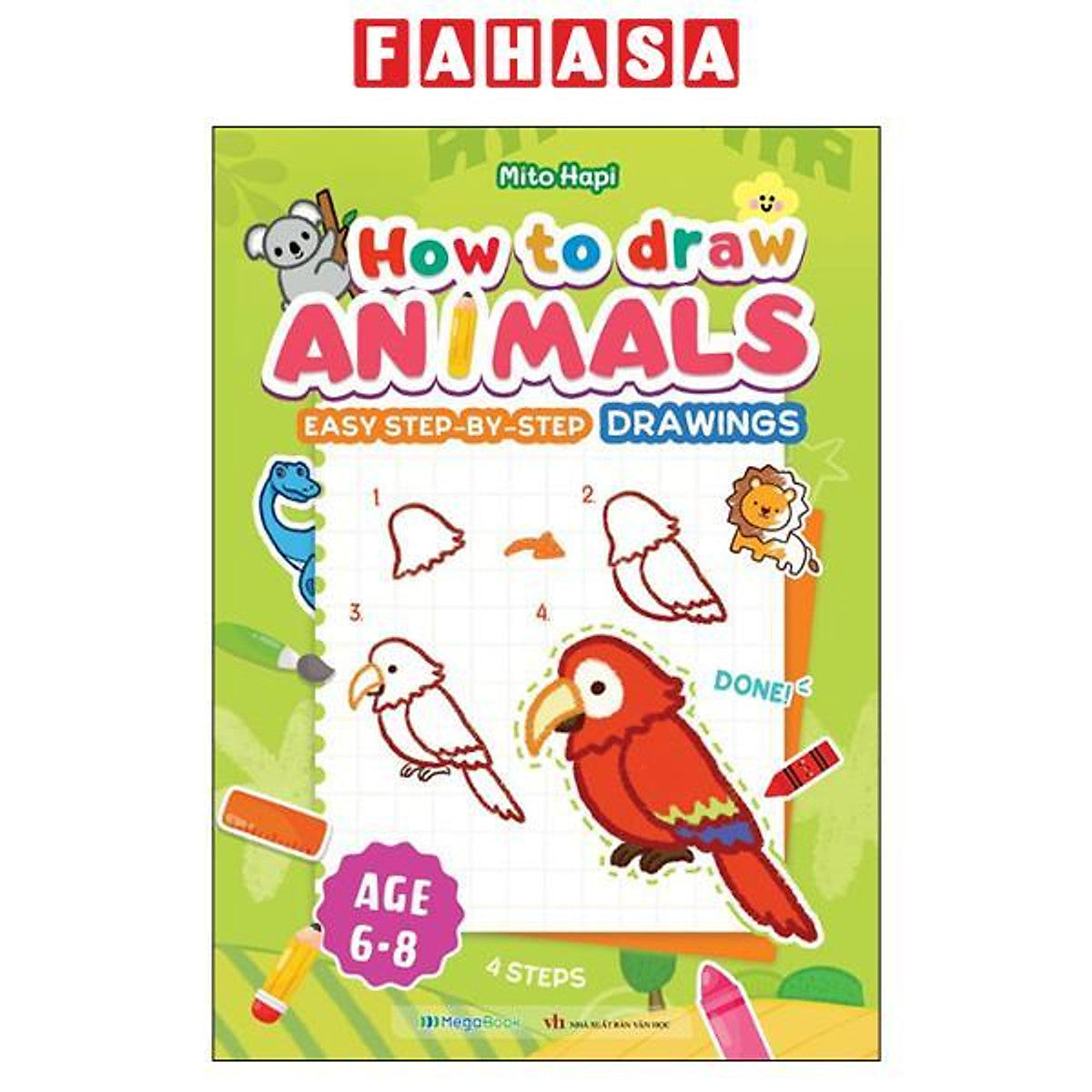 Sách - How To Draw Animals - Easy Step-By-Step Drawings – Sách Tiếng Việt