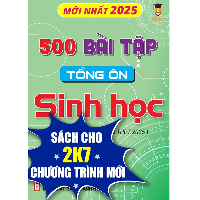 Sách - 500 Bài Tập Tổng Ôn Sinh Học (Dành Cho Ôn Thi Tốt Nghiệp Thpt 2025) Vietjack