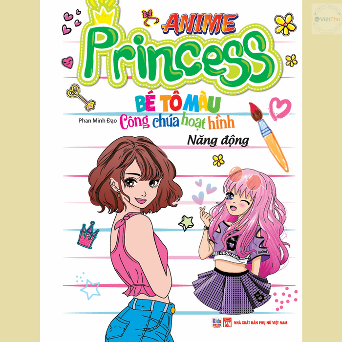 Sách - Bé Tô Màu Princees Anime - Năng Động (Vt)