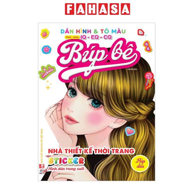 Sách - Dán Hình Và Tô Màu Búp Bê - Nhà Thiết Kế Thời Trang - Hấp Dẫn - Sticker Trong Suốt