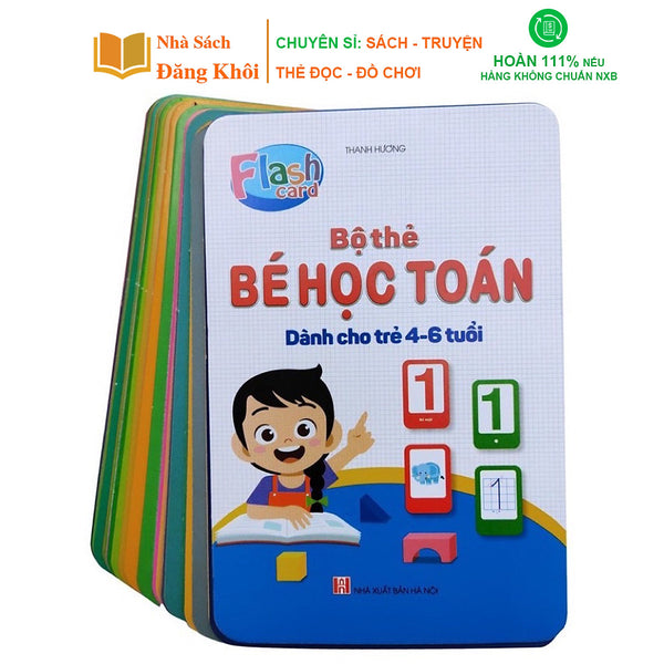 Sách - Bé Học Toán Và Thẻ Chữ Cái Và Chữ Ghép - Khổ Lớn - Dành Cho Trẻ 4 - 6 Tuổi (2 Bộ)