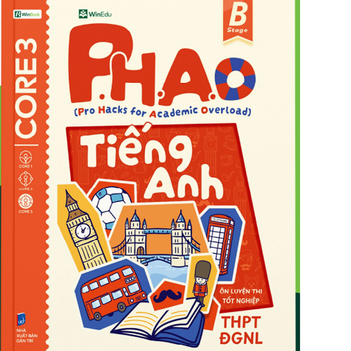 Sách P.H.A.O (Pro Hacks For Academic Overload) Tiếng Anh Ôn Luyện Thi Tốt Nghiệp Thpt Đgnl