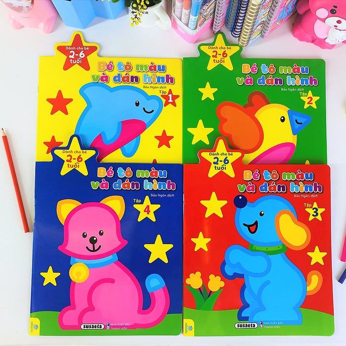 Sách - Bé Tô Màu Và Dán Hình - Dành Cho Bé 2-6 Tuổi - Ndbooks