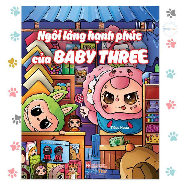 Sách -Tô Màu - Ngôi Làng Hạnh Phúc Của Baby Three (Vt)