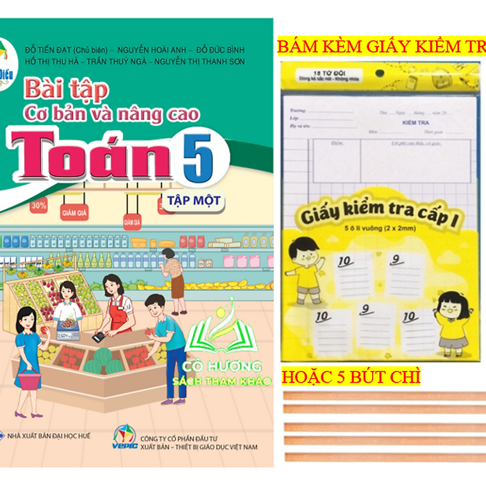 Sách - Bài Tập Cơ Bản Và Nâng Cao Toán 5 - Tập 1 (Cánh Diều)