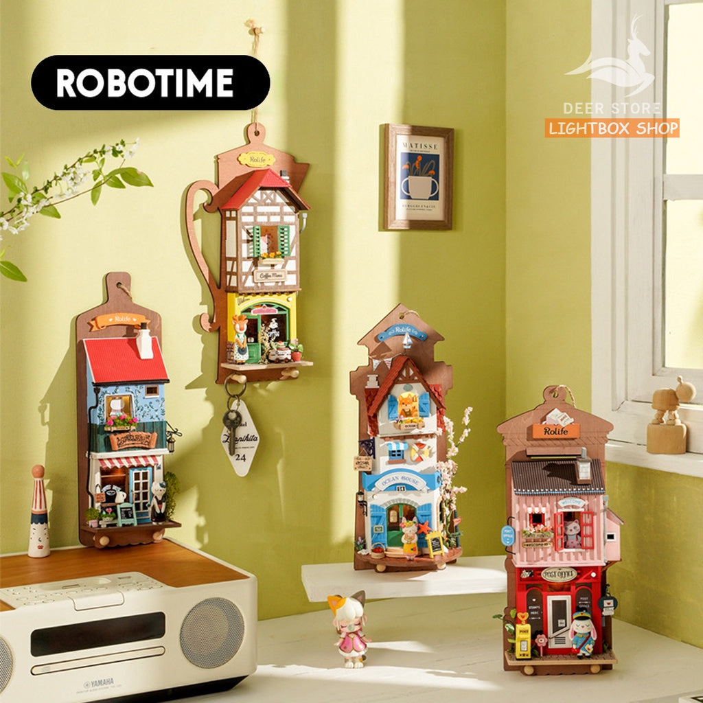 [Bản Tiếng Anh] Bộ trang trí treo tường Robotime DIY bằng gỗ | Mô hình tự lắp. Có đèn led. Quà tặng ý nghĩa | DS019