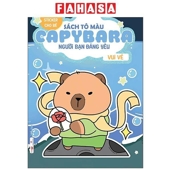 Sách - Sách Tô Màu Capybara - Người Bạn Đáng Yêu - Vui Vẻ