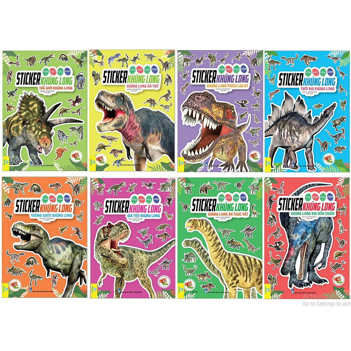 Sách - Sticker Khủng Long - Vừa Học Vừa Chơi - Ndbooks