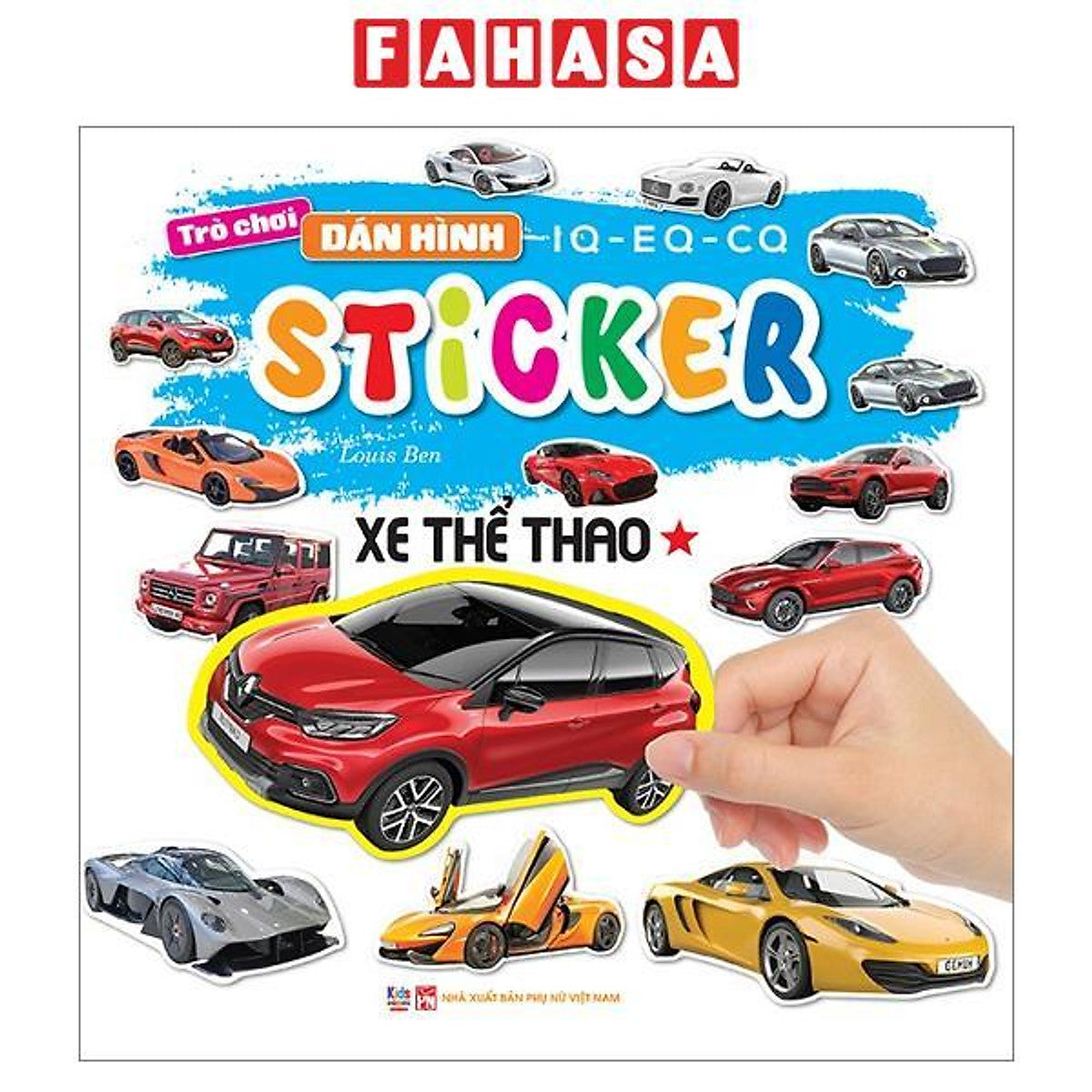 Sách - Trò Chơi Dán Hình Iq-Eq-Cq - Sticker - Xe Thể Thao -Tập 1