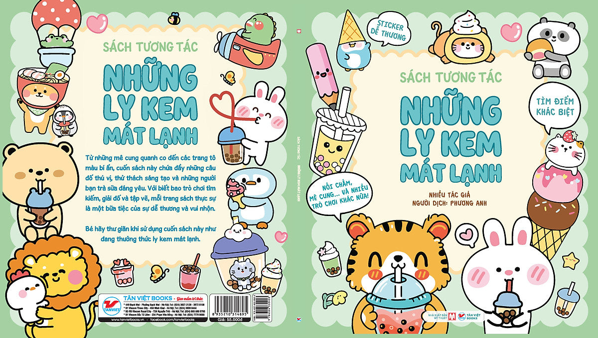 Bộ Sách Tô Màu – Sách Tương Tác Trà Sữa Boba (4 Cuốn)