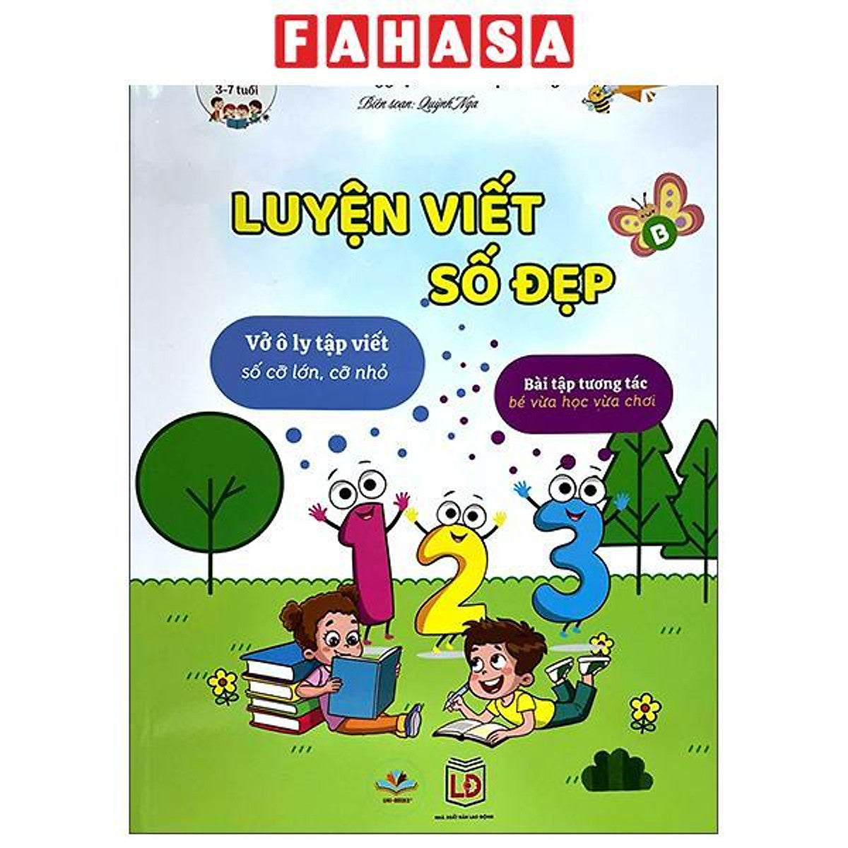 Sách - Hành Trang Giúp Bé Lên Tiểu Học Dễ Dàng - Luyện Viết Số Đẹp - Dành Cho Bé 3-7 Tuổi