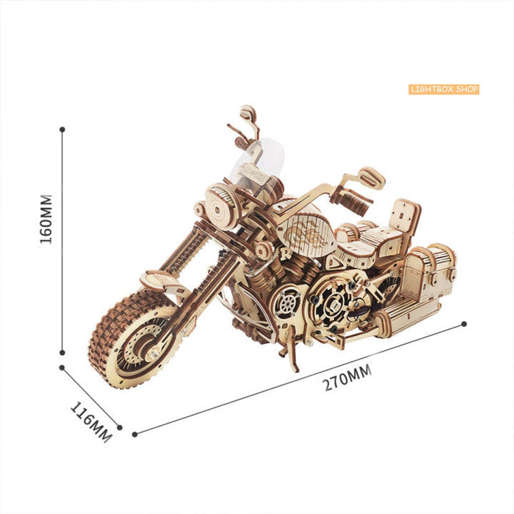 [Bản Quốc Tế] Mô hình tự làm Xe Motorcycle Robotime | Đồ chơi lắp ráp gỗ 3D. ROKR LK504
