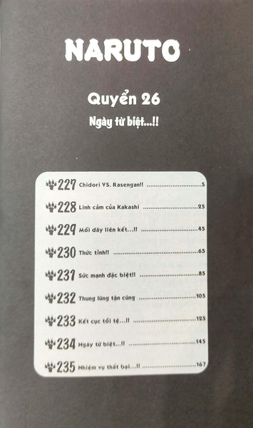 Sách - Naruto - Tập 26 - Ngày Từ Biệt…!! (Tái Bản 2025)