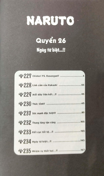 Sách - Naruto - Tập 26 - Ngày Từ Biệt…!! (Tái Bản 2025)