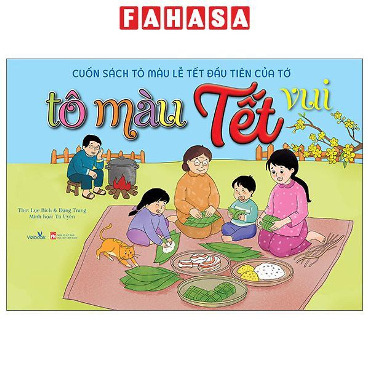 Sách - Cuốn Sách Tô Màu Lễ Tết Đầu Tiên Của Tớ - Tô Màu Tết Vui