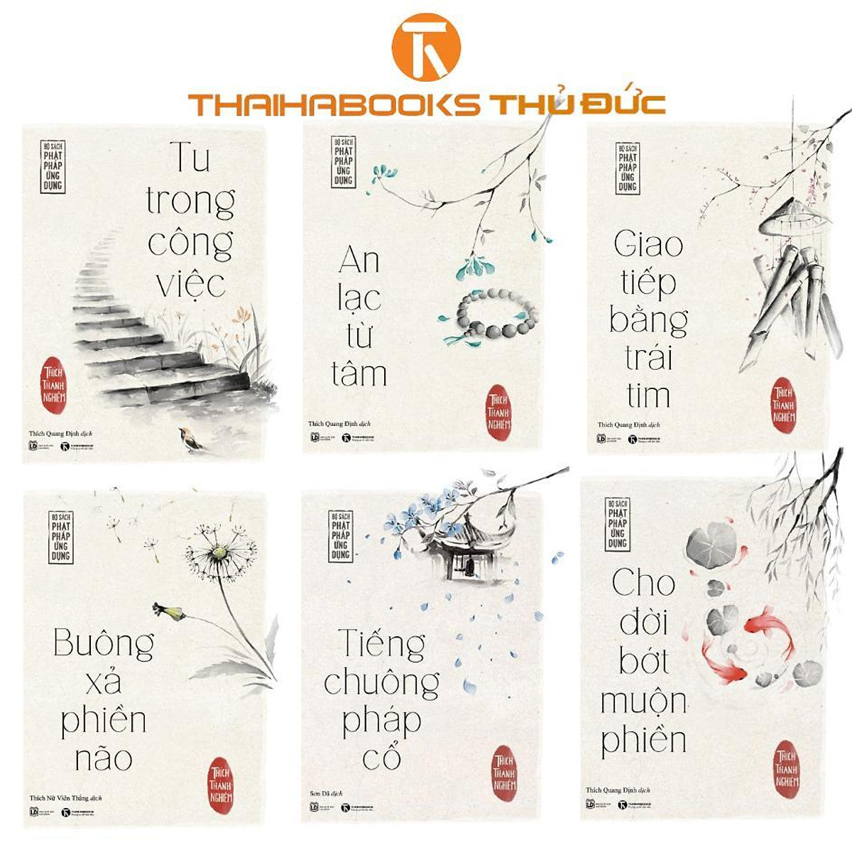 Sách -  Bộ Sách Phật Pháp Ứng Dụng (6 Cuốn) - Thái Hà Books