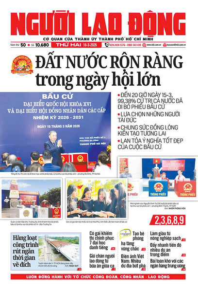 Nhật Báo Người Lao Động Từ Ngày 16-03-2026 Đến 22-03-2026