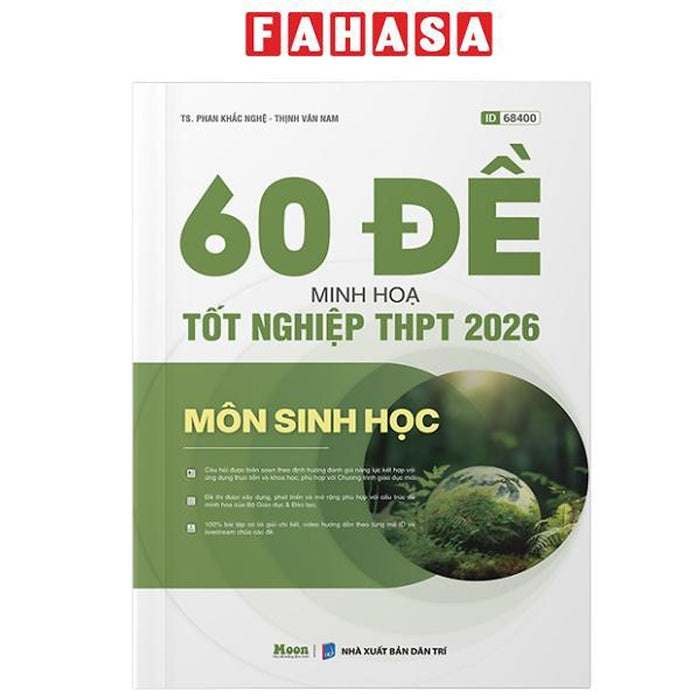 Sách - 60 Đề Minh Họa Tốt Nghiệp Thpt 2026 - Môn Sinh Học