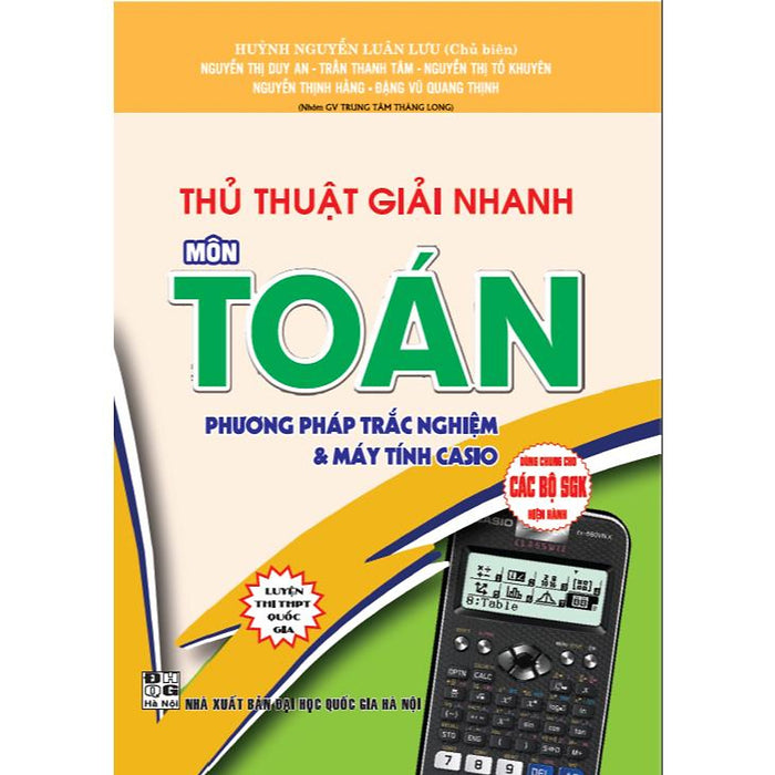 Sách - Thủ Thuật Giải Nhanh Môn Toán Phương Pháp Trắc Nghiệm & Máy Tính Casio - Ha