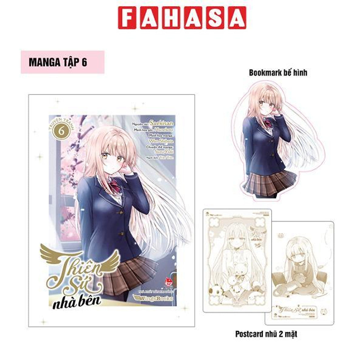 Sách - [Manga] Thiên Sứ Nhà Bên - Tập 6 - Tặng Kèm Bookmark Bế Hình + Postcard Nhũ 2 Mặt