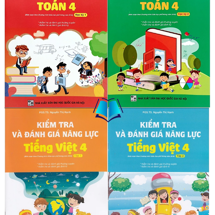 Sách - Kiểm Tra Và Đánh Giá Năng Lực Toán + Tiếng Việt Lớp 4 (Theo Chương Trình Gdpt 2018)