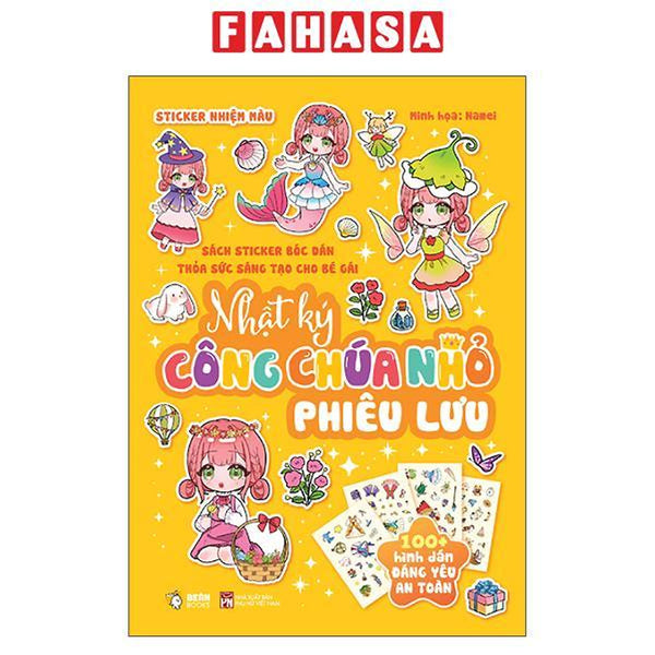 Sách - Sách Sticker Bóc Dán Thỏa Sức Sáng Tạo Cho Bé Gái - Nhật Ký Công Chúa Nhỏ Phiêu Lưu