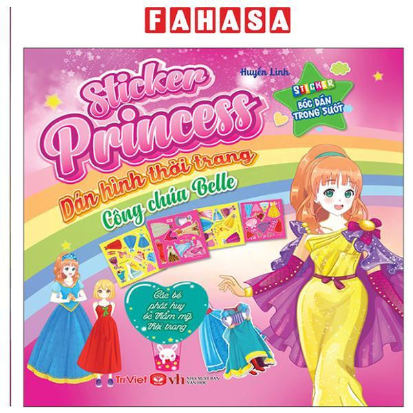 Sách - Sticker Princess - Dán Hình Thời Trang - Công Chúa Belle